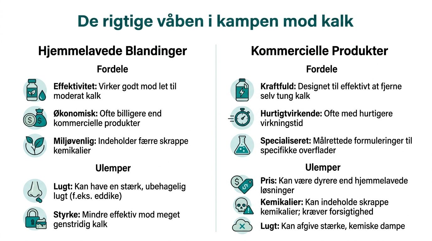 Effektive kalkfjerningsmetoder til badeværelse og håndværk.